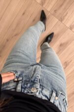 Tint Yıkama Kesik Paça Mom Jean - Görsel 3