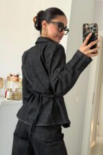 Dıa Blazer Kot Gömlek Koyu Antrasit - Görsel 3