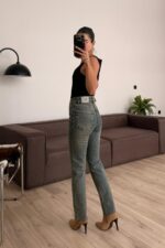 Hols Taşlı Kesik Paça Eskitme Jean - Görsel 4