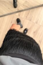 Püsküllü Saten Etek Siyah - Görsel 3