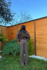 Puantiyeli Kahve Eskitmeli Jean - Görsel 3