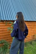 Baklava Desenli Polo Yaka Kazak Lacivert Kahve - Görsel 3