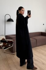 Sakallı Uzun Hırka Siyah - Görsel 4