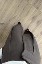 Yüksek Bel Kalın Kumaşlı Pantolon Vizon - Görsel 3