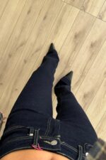 Bootcut Flare Koyu Lacivert Jean - Görsel 3