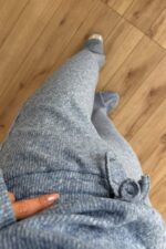 İspanyol Paça Fitilli Triko Takım Mavi - Görsel 3