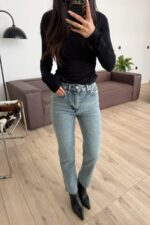 Tint Yıkama Kesik Paça Mom Jean - Görsel 2