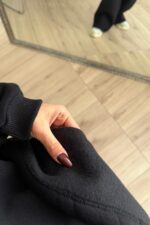 Fermuarlı Dik Yaka Eşofman Takım Siyah - Görsel 3