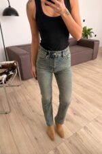 Hols Taşlı Kesik Paça Eskitme Jean - Görsel 2