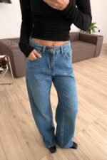 Hmu Wide Leg Mavi Jean - Görsel 2