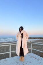 Tek Düğmeli Atkılı Kaşe Kaban Taş - Görsel 3