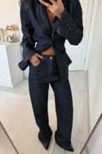 Dıa Wide Leg Lacivert Jean - Görsel 2