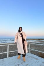 Tek Düğmeli Atkılı Kaşe Kaban Taş - Görsel 2