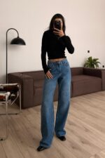 Hmu Wide Leg Mavi Jean