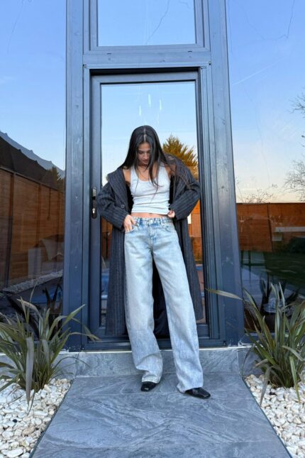 Barrel Buz Mavi Eskitme Jean