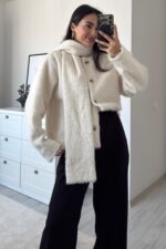 Atkılı Sakallı Kısa Kaban Ekru