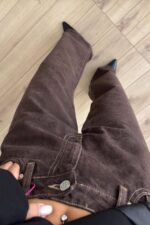 Lou Wide Leg Kahve Jean - Görsel 2