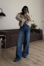 Kulina Verev Dikişli Orta Mavi Jean