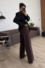 Lou Wide Leg Kahve Jean - Görsel 3