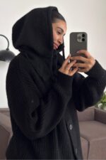 Yünlü Pinterest Balaclava Siyah - Görsel 2