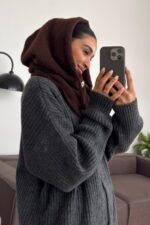 Yünlü Pinterest Balaclava Kahverengi - Görsel 2