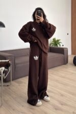 Tasarım Triko Takım Kahverengi - Görsel 2