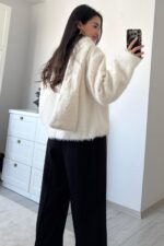 Atkılı Sakallı Kısa Kaban Ekru - Görsel 3