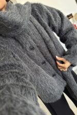 Atkılı Sakallı Kısa Kaban Antrasit - Görsel 2