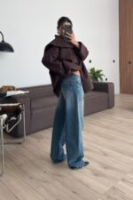 Olya Baggy Mavi Eskitme Jean - Görsel 3