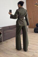 Çıtçıtlı Gabardin Takım Haki - Görsel 3