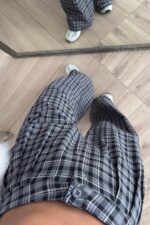 Mas Pileli Ekose Pantolon Antrasit - Görsel 3