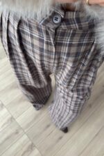 Mas Pileli Ekose Pantolon Kahverengi - Görsel 3