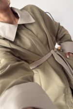 Garnili Bağlamalı Trençkot Çağla - Görsel 2