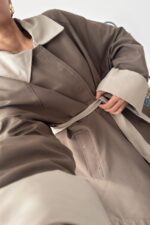 Garnili Bağlamalı Trençkot Vizon - Görsel 3