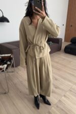 Şalvar Pantolon Ceket Takım Bej - Görsel 2