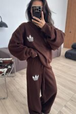 Tasarım Triko Takım Kahverengi - Görsel 3