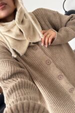 Yünlü Pinterest Balaclava Bej - Görsel 3