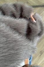 Hakim Yaka Işıltılı Kürk Vizon - Görsel 3