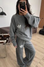 Tasarım Triko Takım Gri - Görsel 3