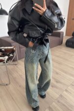 Cleo Dalgalı Taşlı Eskitme Jean - Görsel 2