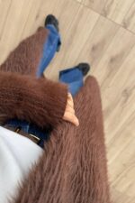 Nora Sakallı Uzun Hırka Kahverengi - Görsel 3