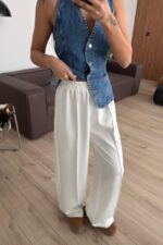 Premium Çımalı Pantolon Ekru - Görsel 2