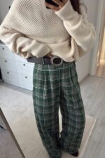 Dep Ekose Desenli Pantolon Yeşil - Görsel 2