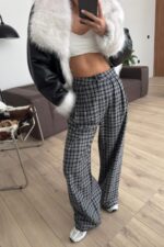 Mas Pileli Ekose Pantolon Antrasit - Görsel 2