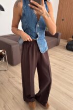 Premium Çımalı Pantolon Kahverengi - Görsel 2