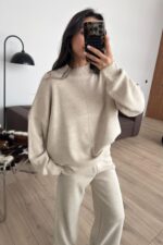 Balıkçı Yaka Triko Takım Taş - Görsel 2