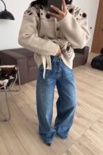 Kulina Verev Dikişli Orta Mavi Jean - Görsel 2