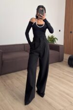 Msn Palazzo Pantolon Siyah