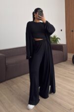 Rumi üç Parça Modal Kumaş Takım Siyah