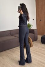 Lowf İspanyol Paça Denim Takım Lacivert - Görsel 4